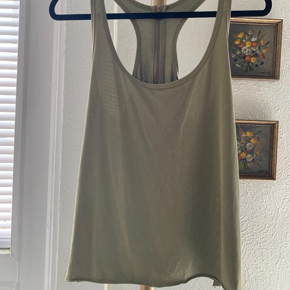 Olive Green Racerback Top - Size S